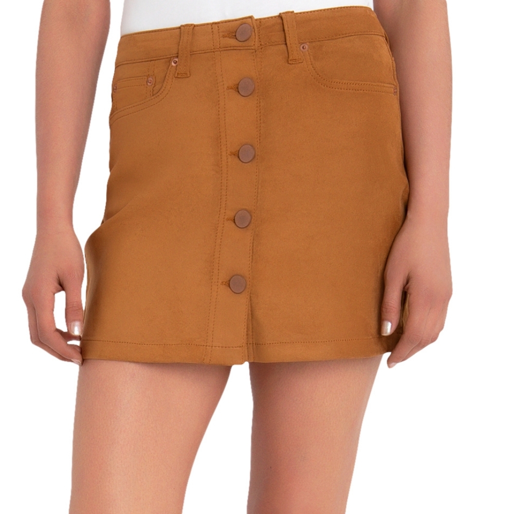 Button front skirt